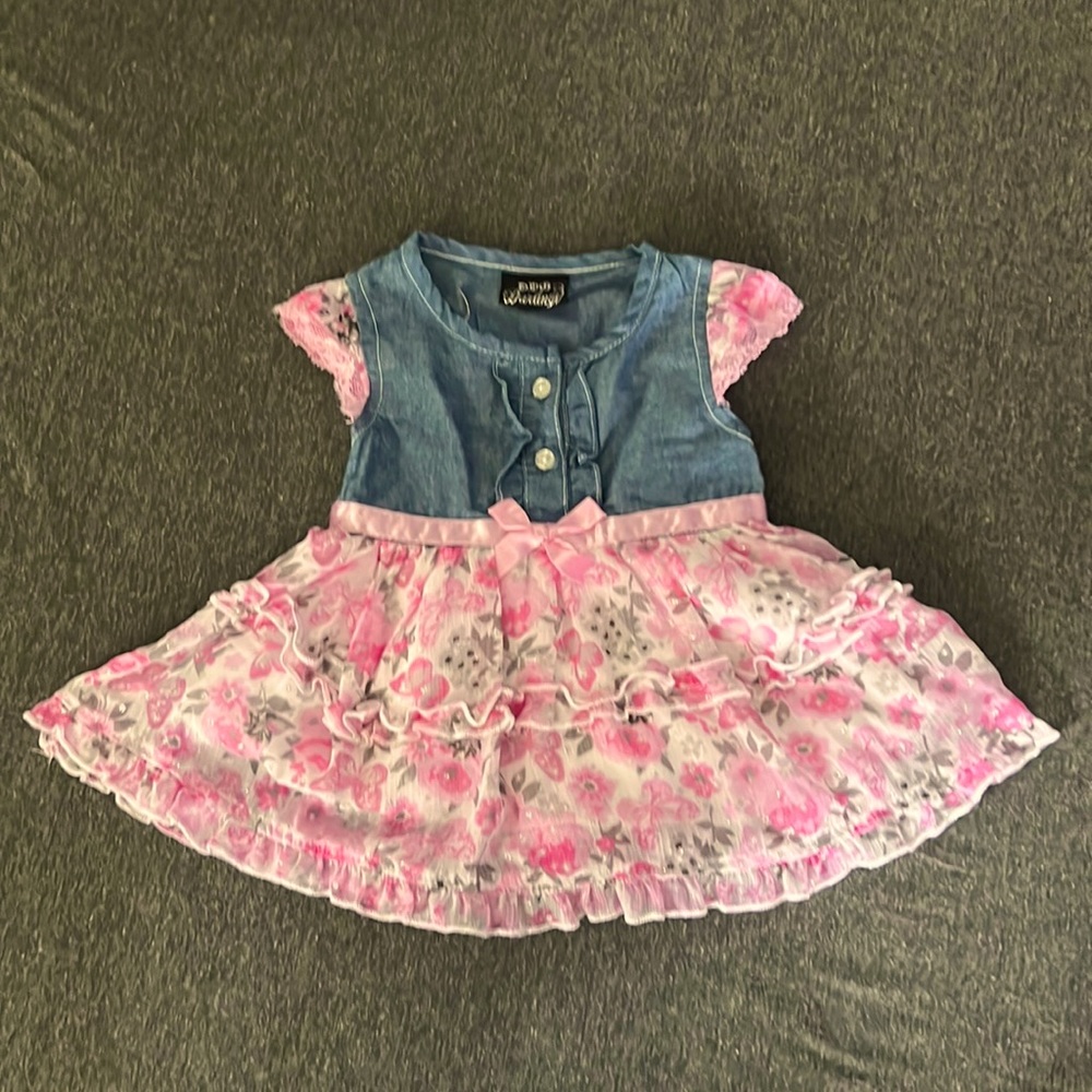 DDG Darling Floral Denim Top Dress
